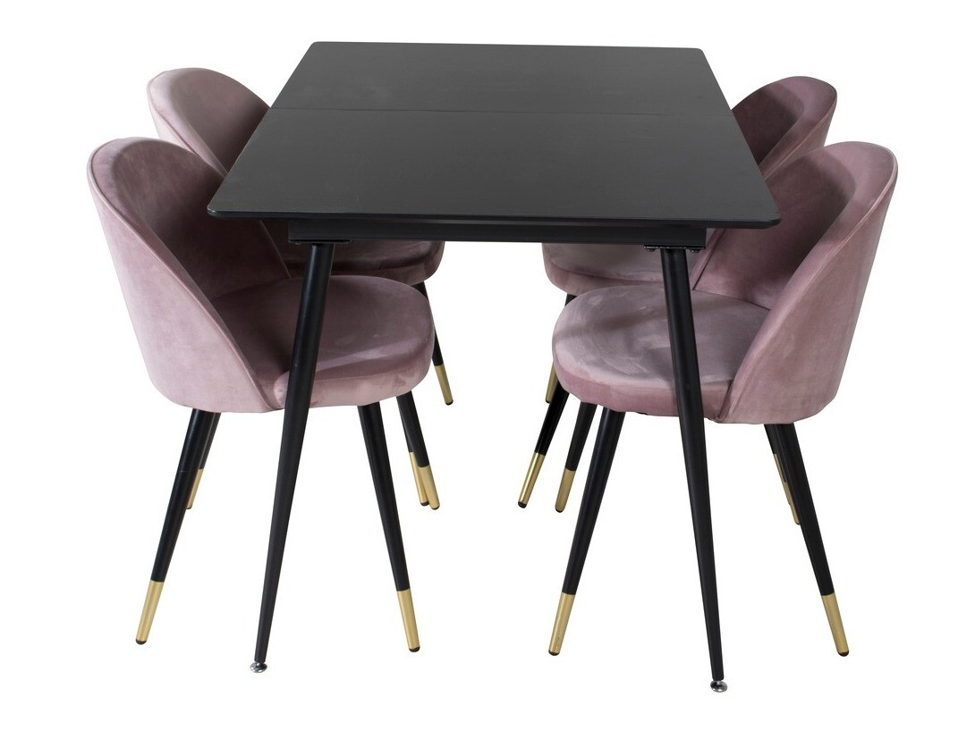 Conjunto para refeições Dallas 1526 (Rosa + Preto)