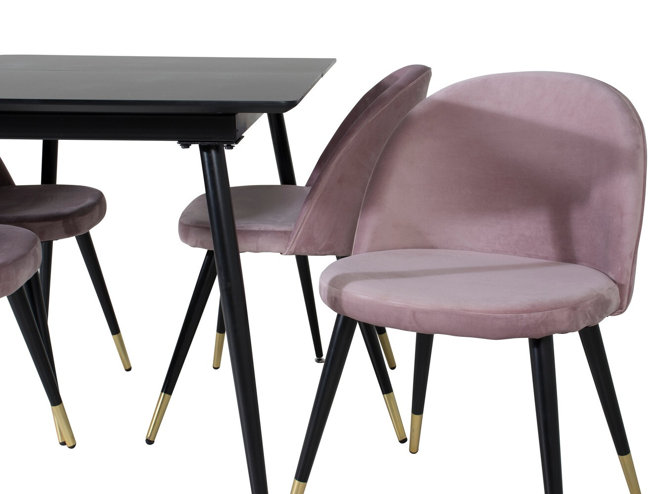 Conjunto para refeições Dallas 1526 (Rosa + Preto)