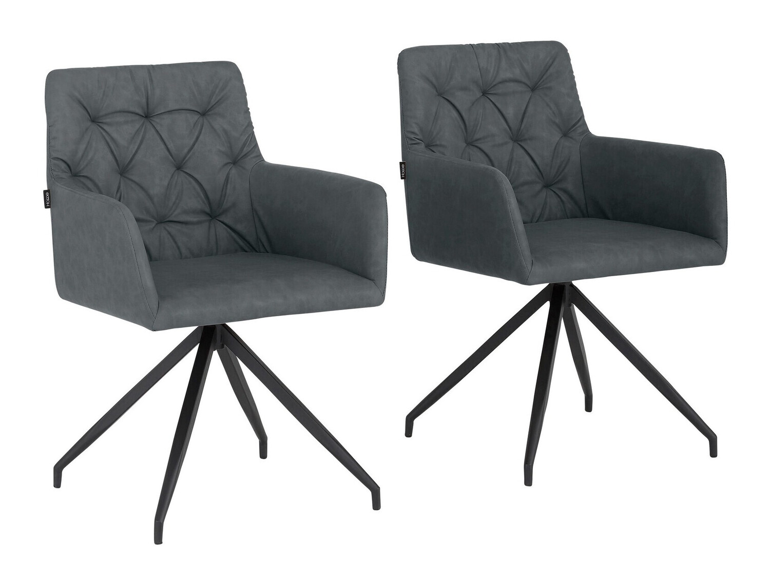 Conjunto de cadeiras Denton 143 (Cinzento escuro)