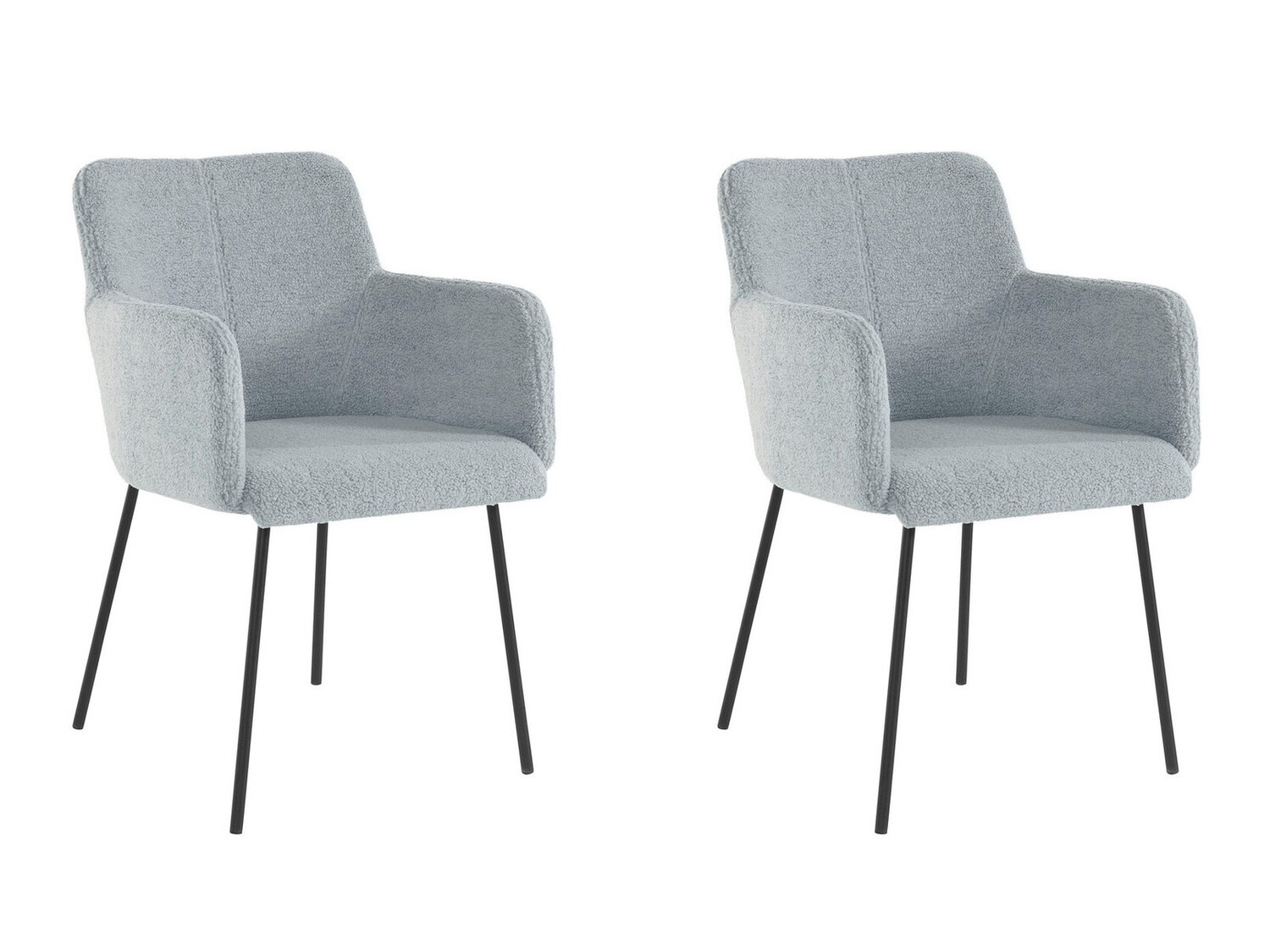 Conjunto de cadeiras Denton 282 (Cinzento + Preto)