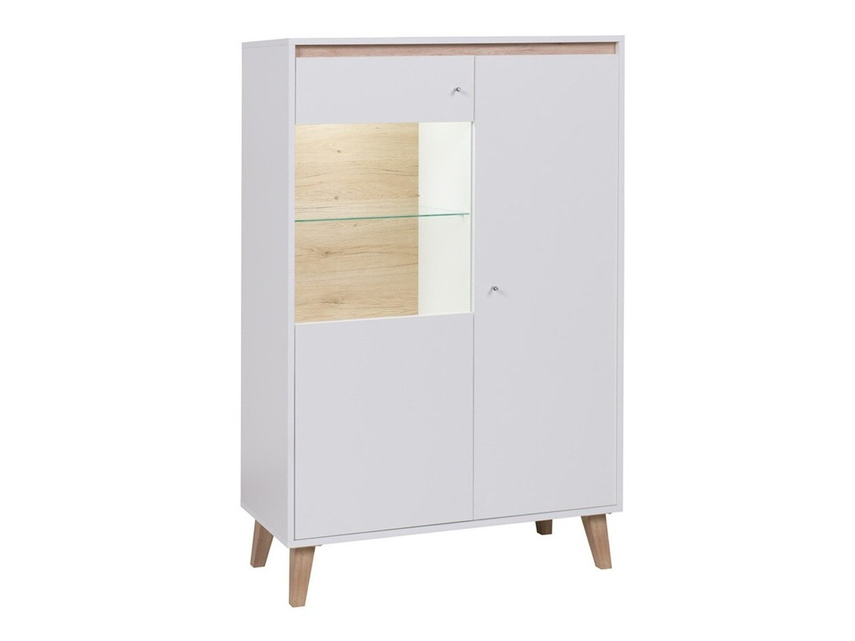 Aparador Delbene 108 (Carvalho San Remo claro + Mate branco)