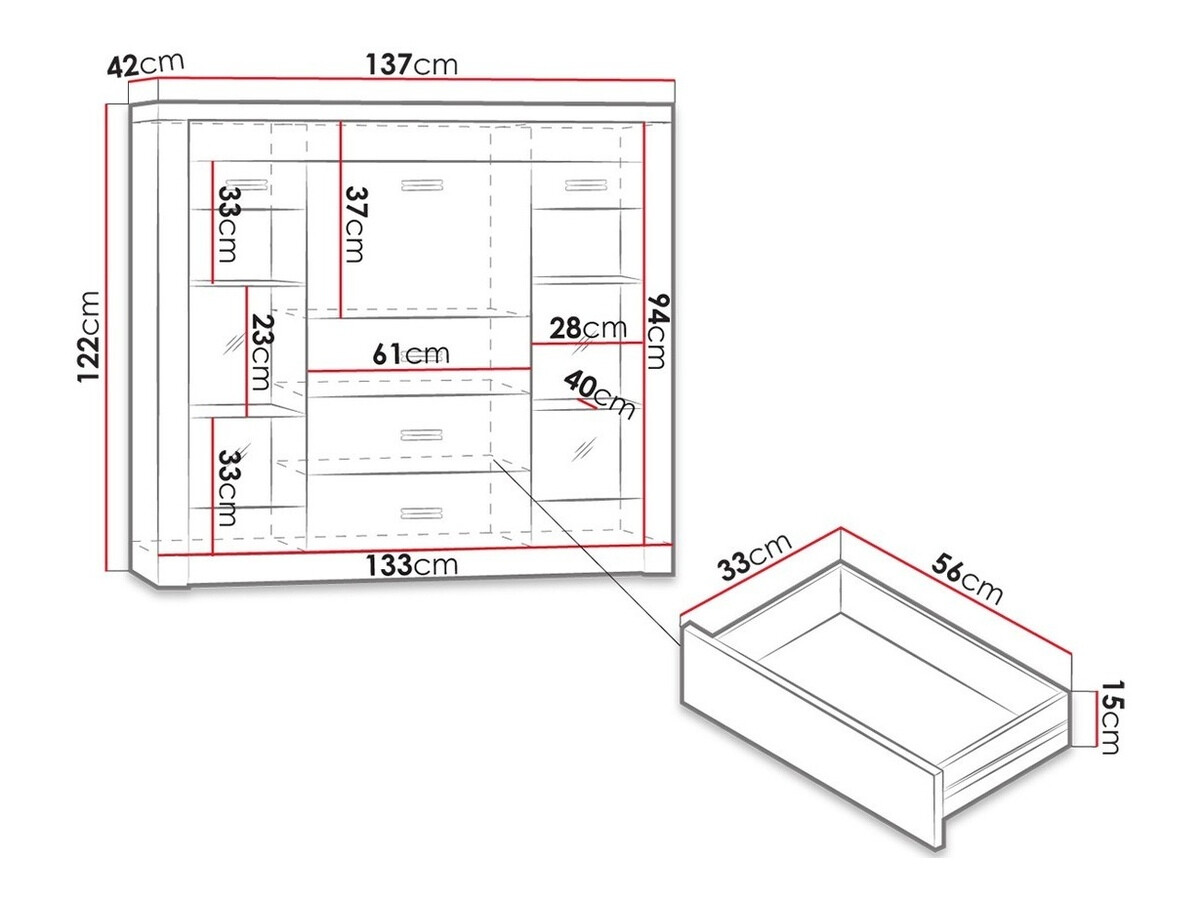 Cómoda Serfeno 105 (Branco craft)