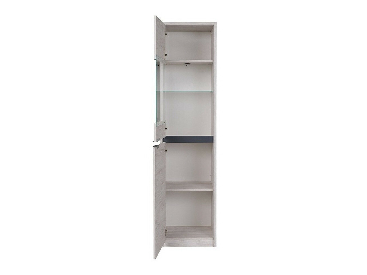 Estante Fivelbo 113 (Carvalho branqueado + Branco brilhante)