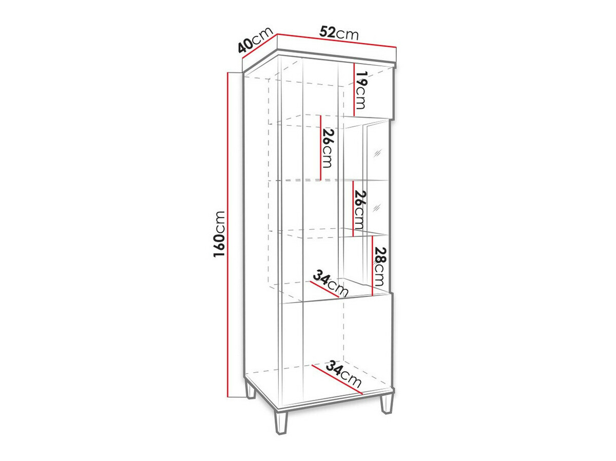 Estante Florem II (Branco + Branco brilhante + Madeira clara)
