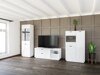 Conjunto para sala de estar Fivale 112 (Branco brilhante + Branco)