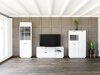 Conjunto para sala de estar Fivale 112 (Branco brilhante + Branco)