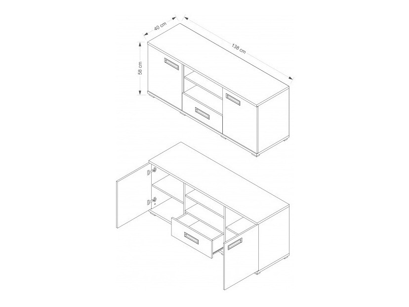 Móvel de TV Elicavo 102 (Branco)