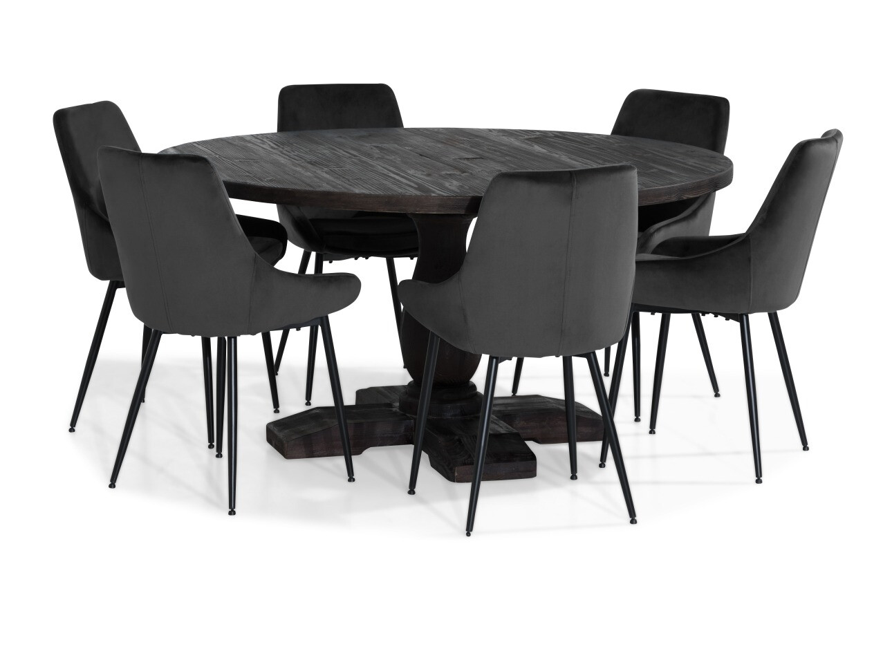 Conjunto para refeições Scandinavian Choice 744 (Cinzento + Preto)