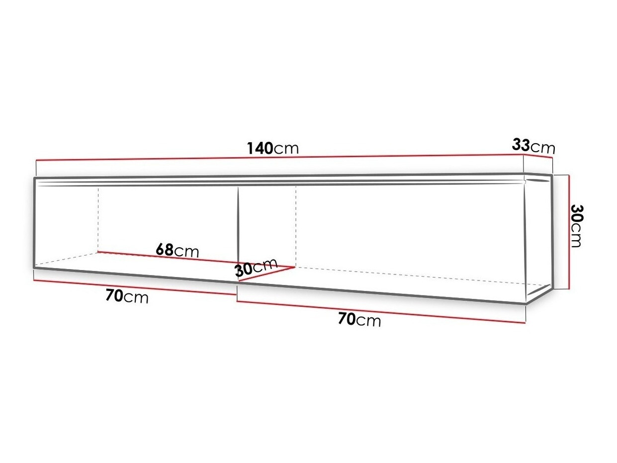 Móvel de TV Scientia (Branco + Branco brilhante)