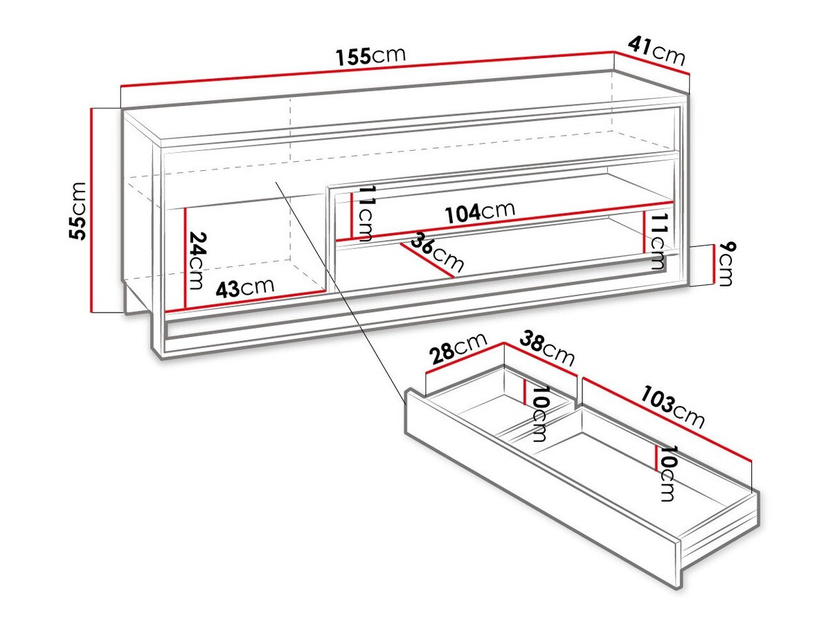 Móvel de TV Luliru 128