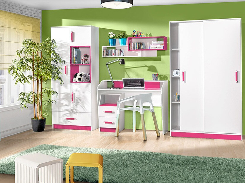 Roupeiro Lorlare 115 (Branco + Rosa)