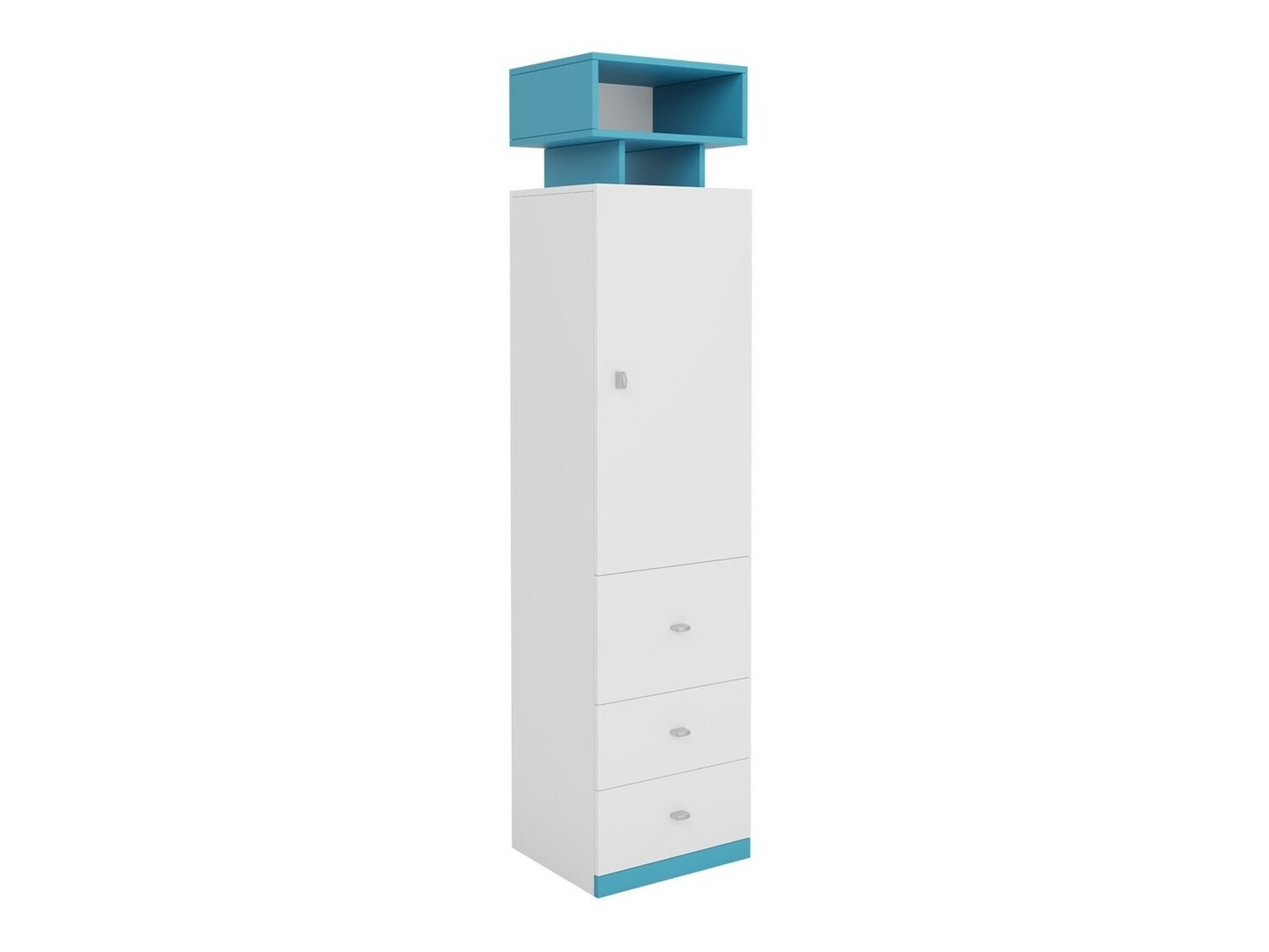 Estante Omaha E103 (Branco + Turquesa)