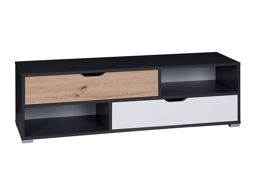 Móvel de TV Providence 137 (Grafite + Carvalho Artisan + Branco)