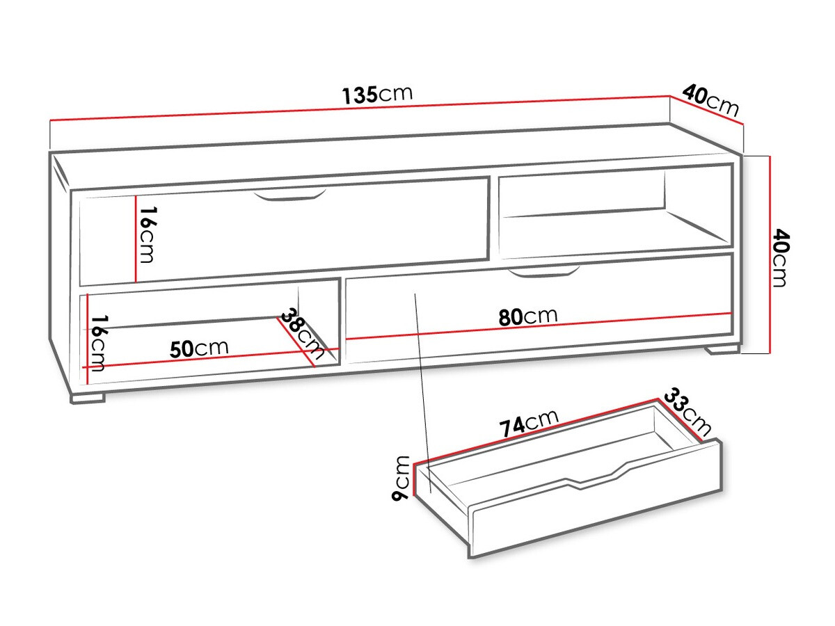 Móvel de TV Providence 137 (Grafite + Carvalho Artisan + Branco)