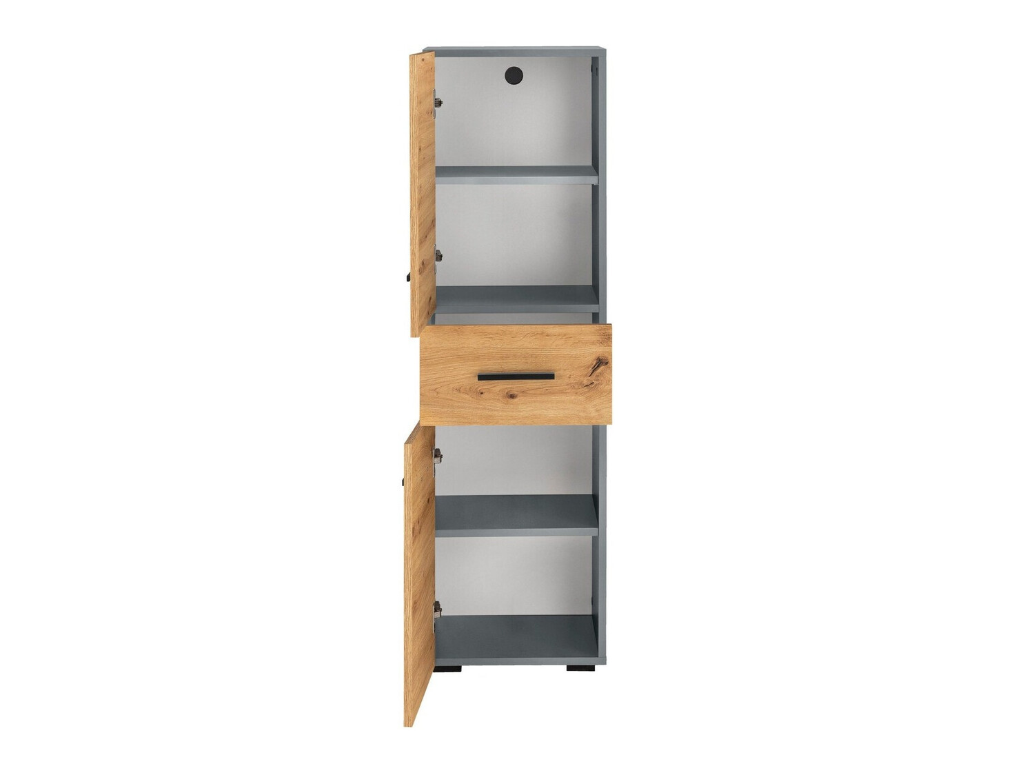 Armário de casa de banho de chão para lavatório Larlori 102 (Antracite + Carvalho)