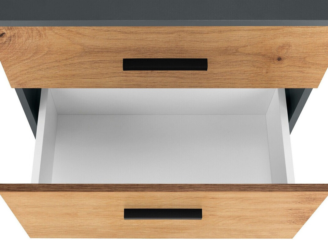 Conjunto para casa de banho Larlori 104 (Antracite + Carvalho)