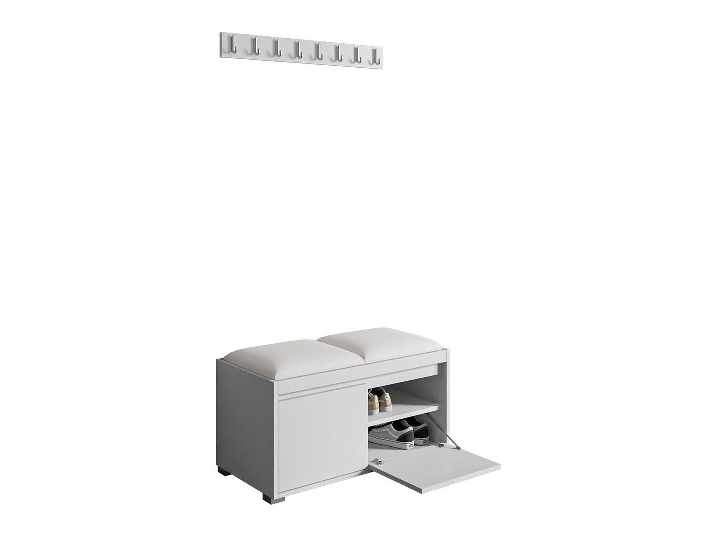 Conjunto para corredor Comfivo Pinus I (Branco + Soft 017)