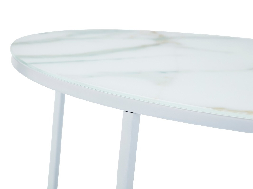 Mesa para revistas Riverton 380 (Marmore branco + Branco)