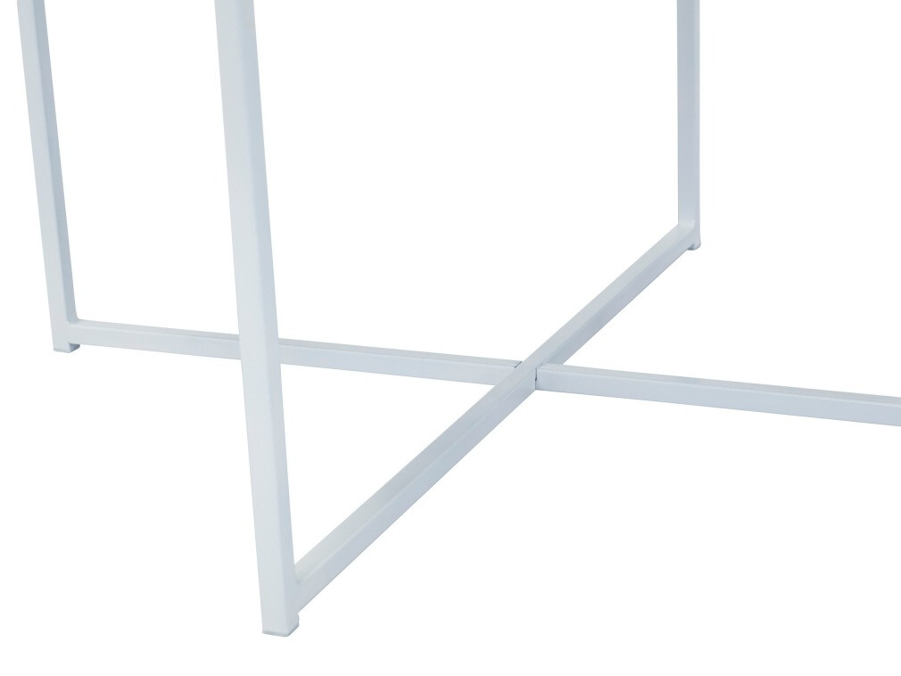 Mesa para revistas Riverton 380 (Marmore branco + Branco)