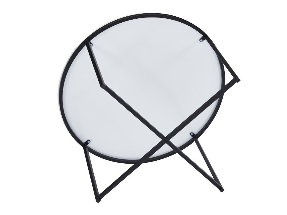 Mesa para revistas Riverton 380 (Marmore branco + Preto)