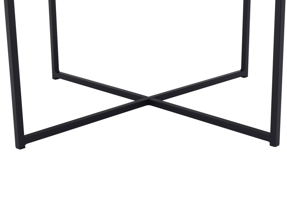 Mesa para revistas Riverton 380 (Marmore branco + Preto)