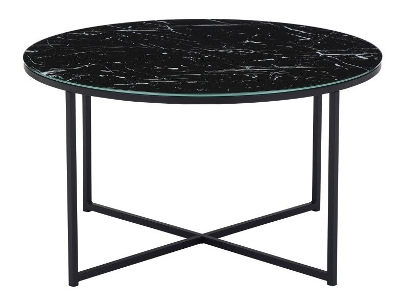 Mesa para revistas Riverton 380 (Mármore preto + Preto)