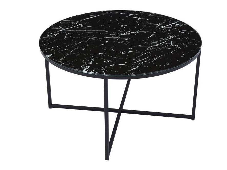 Mesa para revistas Riverton 380 (Mármore preto + Preto)