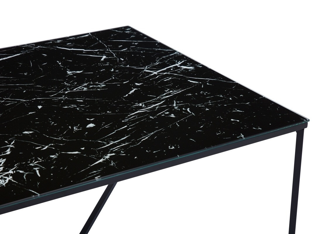 Mesa para revistas Riverton 381 (Mármore preto + Preto)