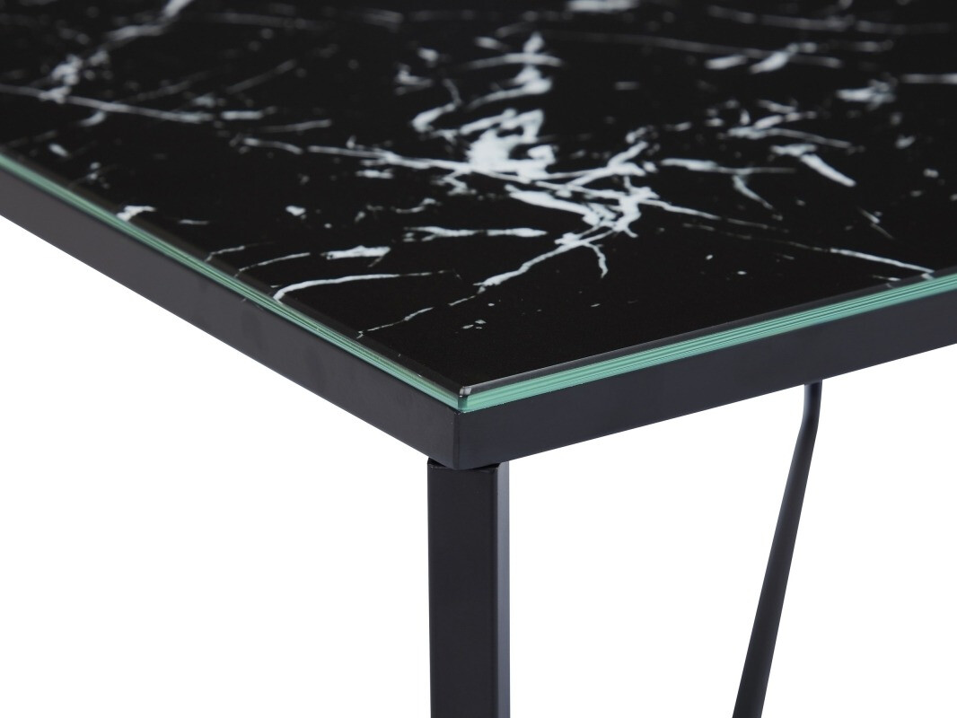 Mesa para revistas Riverton 381 (Mármore preto + Preto)