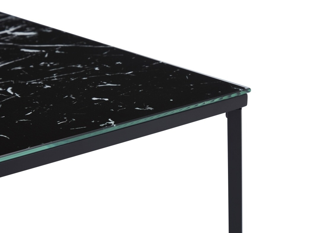 Mesa para revistas Riverton 381 (Mármore preto + Preto)