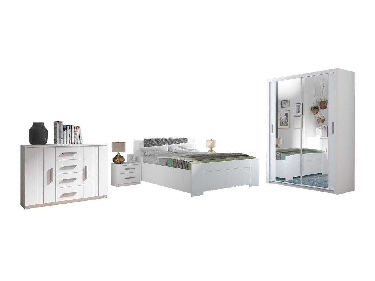 Conjunto para quarto Catromi 113 (Branco + Soft Pik 029)