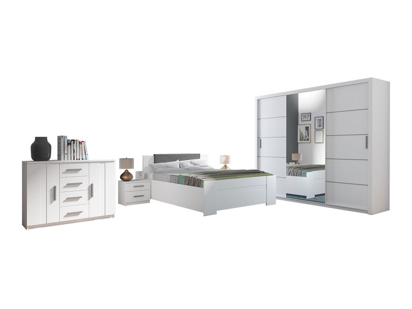 Conjunto para quarto Catromi 116 (Branco + Soft Pik 029)