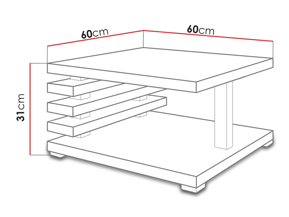 Mesa de centro Goodyear 122 (Mate branco)