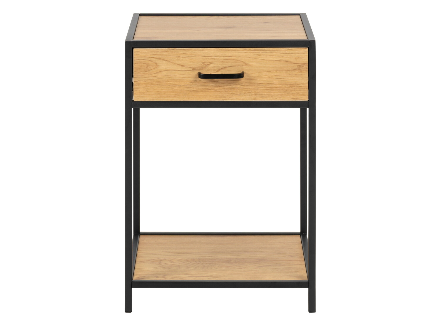 Mesa de cabeceira Norsica Sevferi 128 (Carvalho selvagem + Preto)