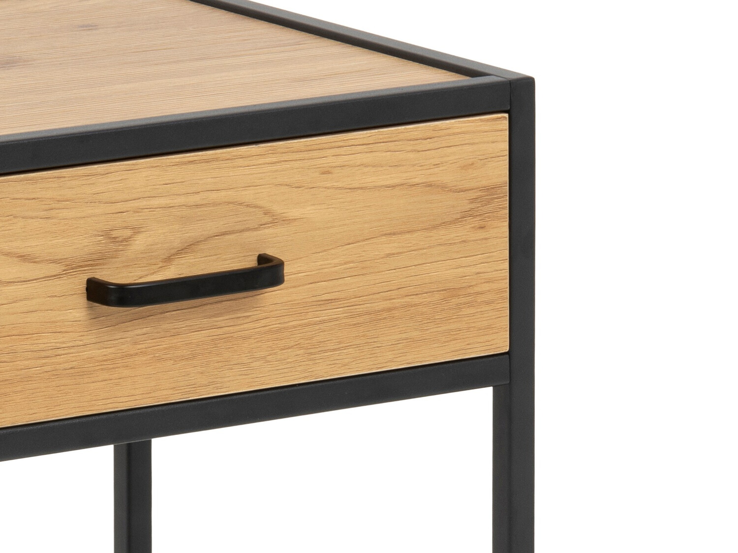 Mesa de cabeceira Norsica Sevferi 128 (Carvalho selvagem + Preto)