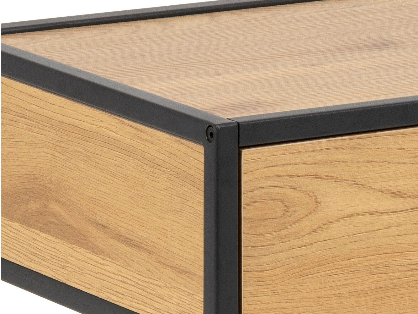 Mesa de cabeceira Norsica Sevferi 128 (Carvalho selvagem + Preto)