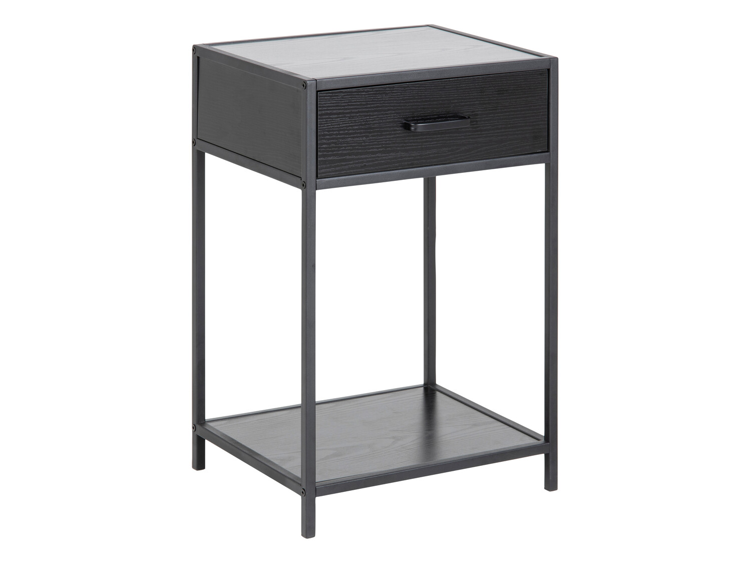 Mesa de cabeceira Norsica Sevferi 128 (Cinza preta + Preto)