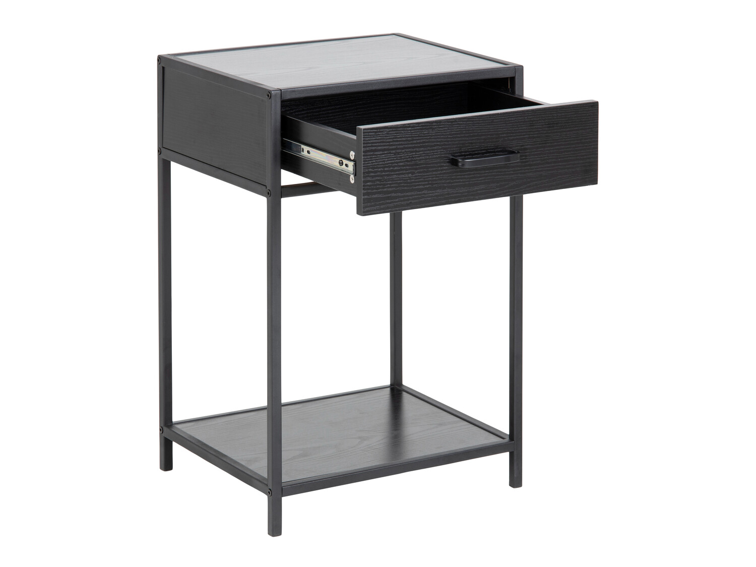 Mesa de cabeceira Norsica Sevferi 128 (Cinza preta + Preto)