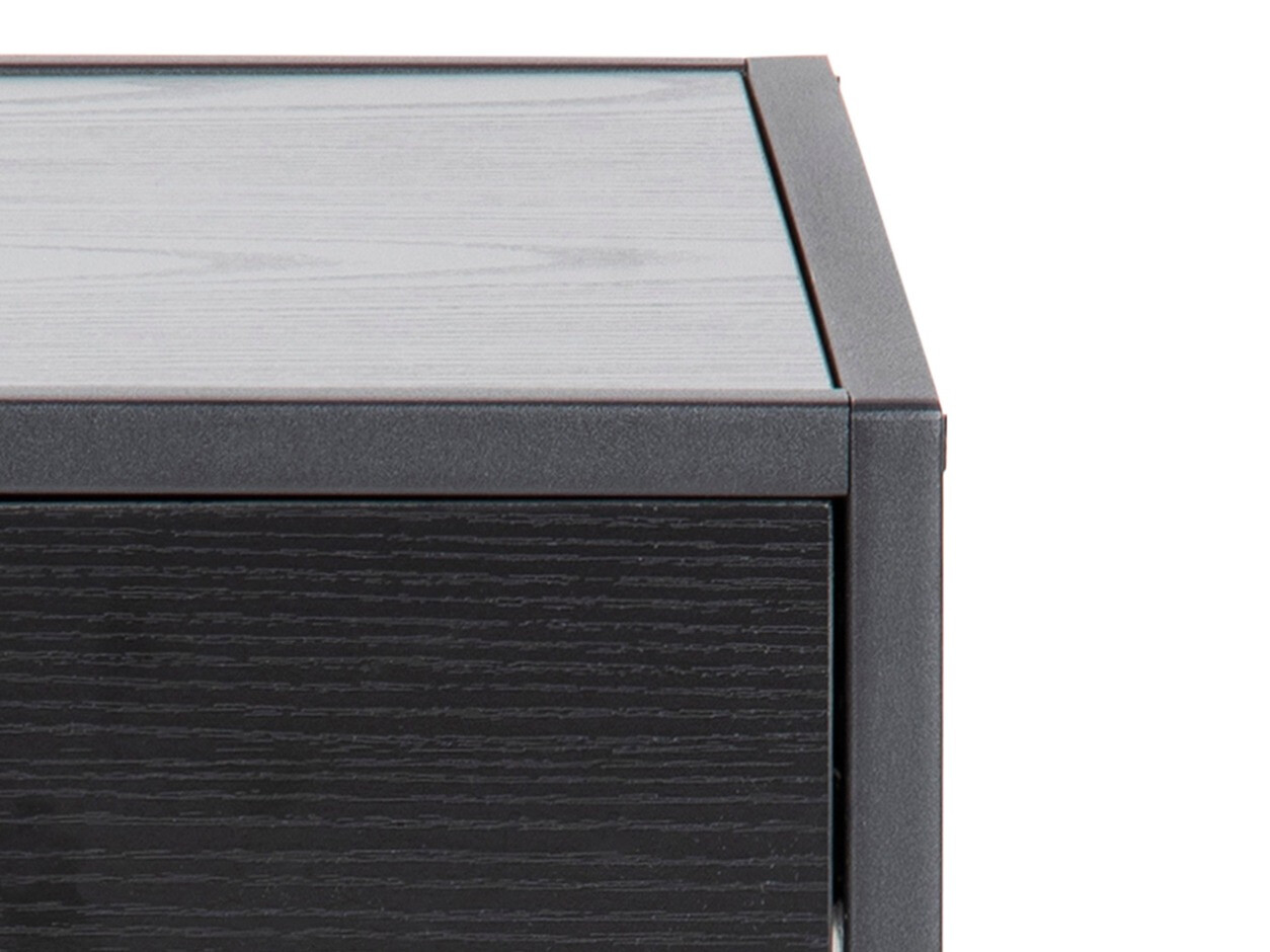 Mesa de cabeceira Norsica Sevferi 128 (Cinza preta + Preto)