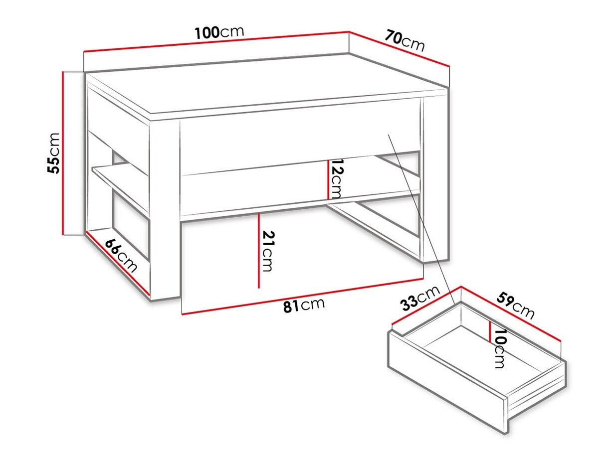 Mesa de centro Luliru 130