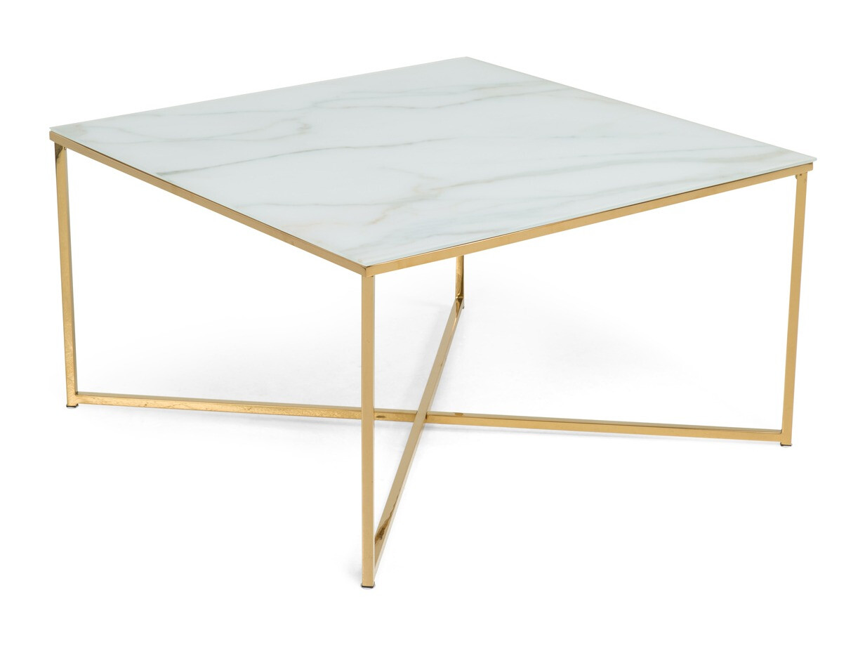 Mesa para revistas Concept 55 202 (Branco + dourado)
