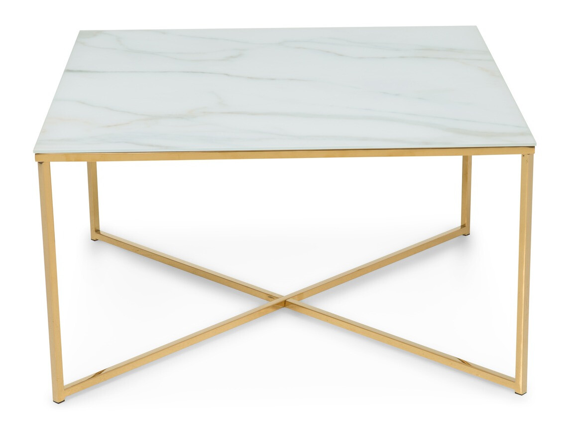 Mesa para revistas Concept 55 202 (Branco + dourado)