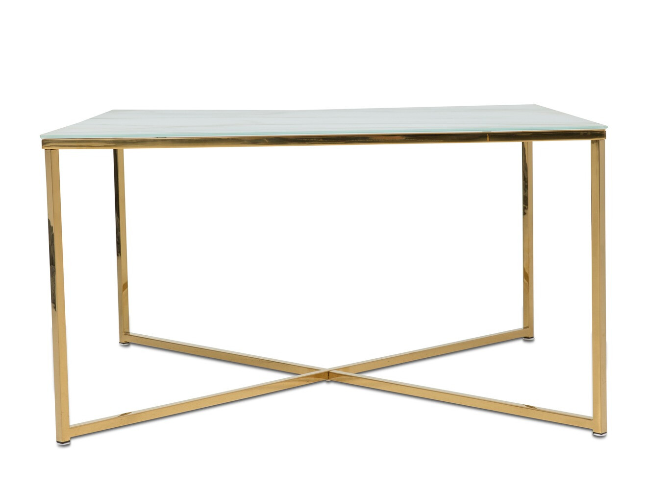 Mesa para revistas Concept 55 202 (Branco + dourado)
