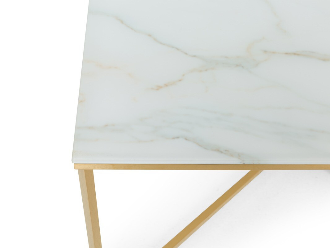 Mesa para revistas Concept 55 202 (Branco + dourado)