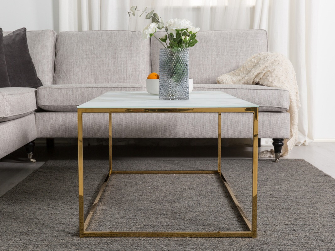 Mesa para revistas Concept 55 204 (Branco + Latão)