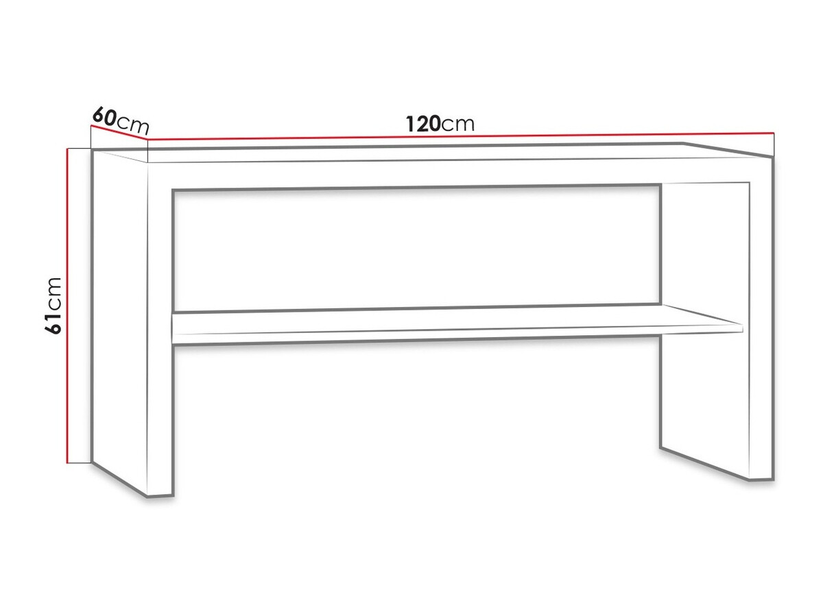 Mesa para revistas Fiomeri 112 (Carvalho escuro santana)