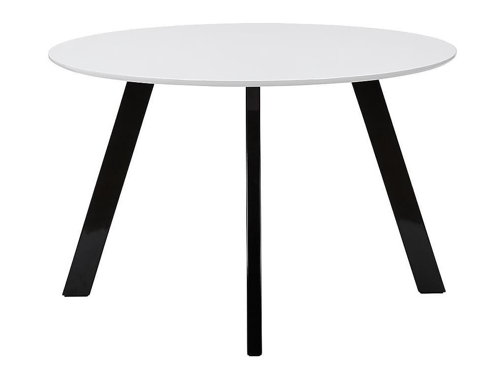 Mesa Riverton 495 (Branco brilhante + Preto)