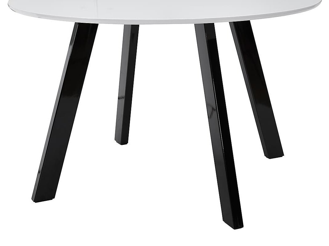 Mesa Riverton 495 (Branco brilhante + Preto)