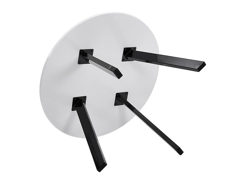 Mesa Riverton 495 (Branco brilhante + Preto)