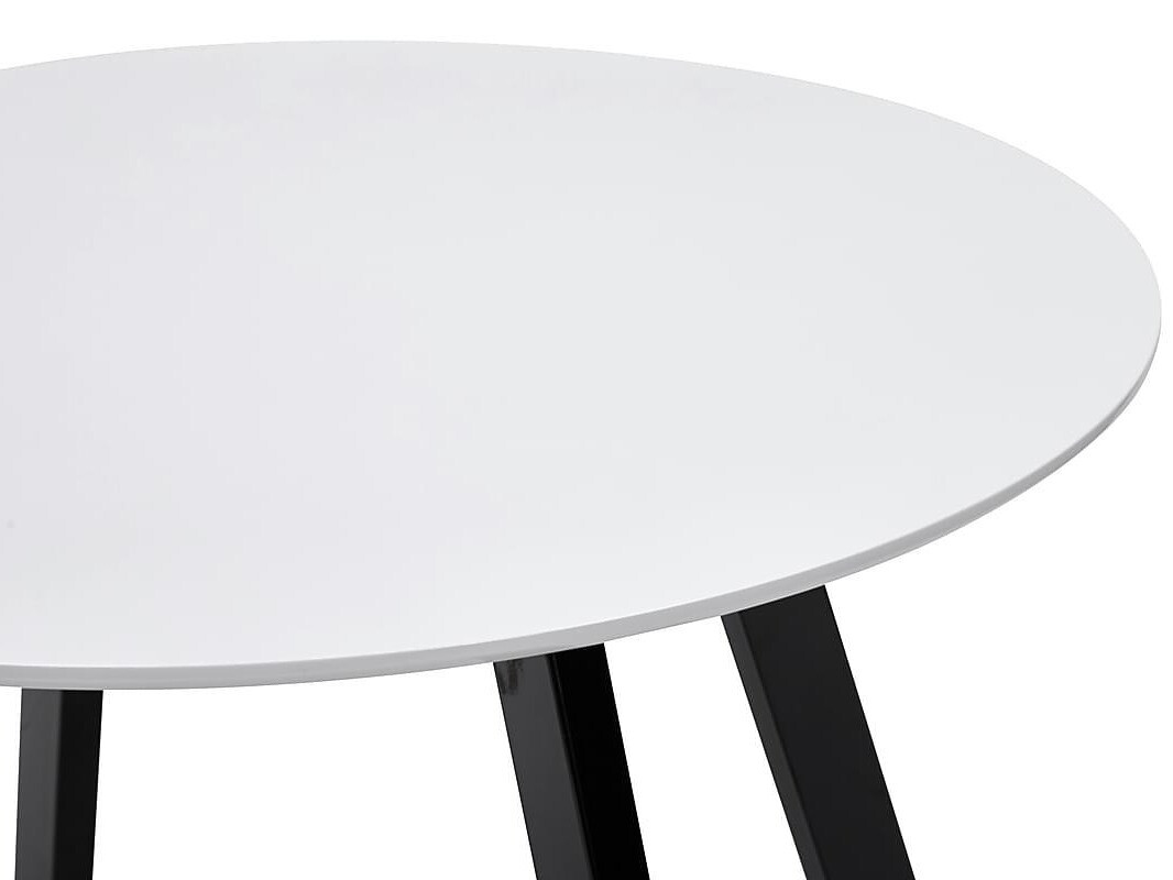 Mesa Riverton 495 (Branco brilhante + Preto)